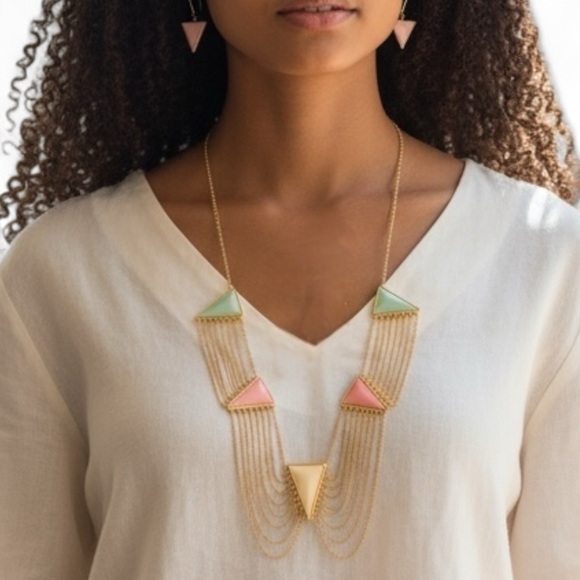 BEAUTIFUL MODERN ART DECO JEWELRY SET - Picture 1 of 5